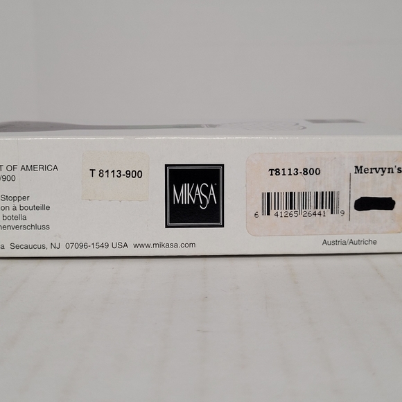 Mikasa Crystal Wine Stopper Stars And Stripes Heart - Picture 4 of 4